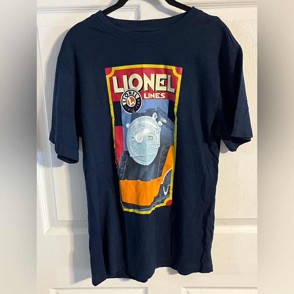 Lionel Trains Shirt Boys T Shirt Small Blue Short Sleeve Train Graphic Cotton